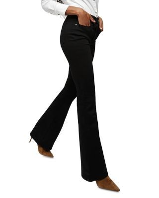 Veronica Beard Beverly High Rise Skinny Flare Jeans in Onyx