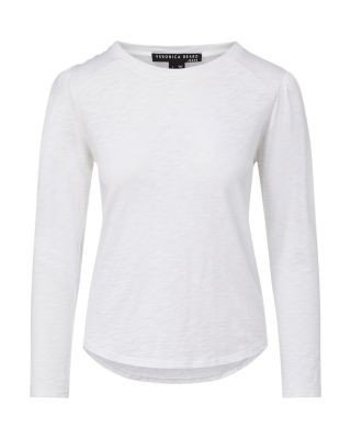 Veronica Beard Mason Gathered Shoulder Baseball Tee