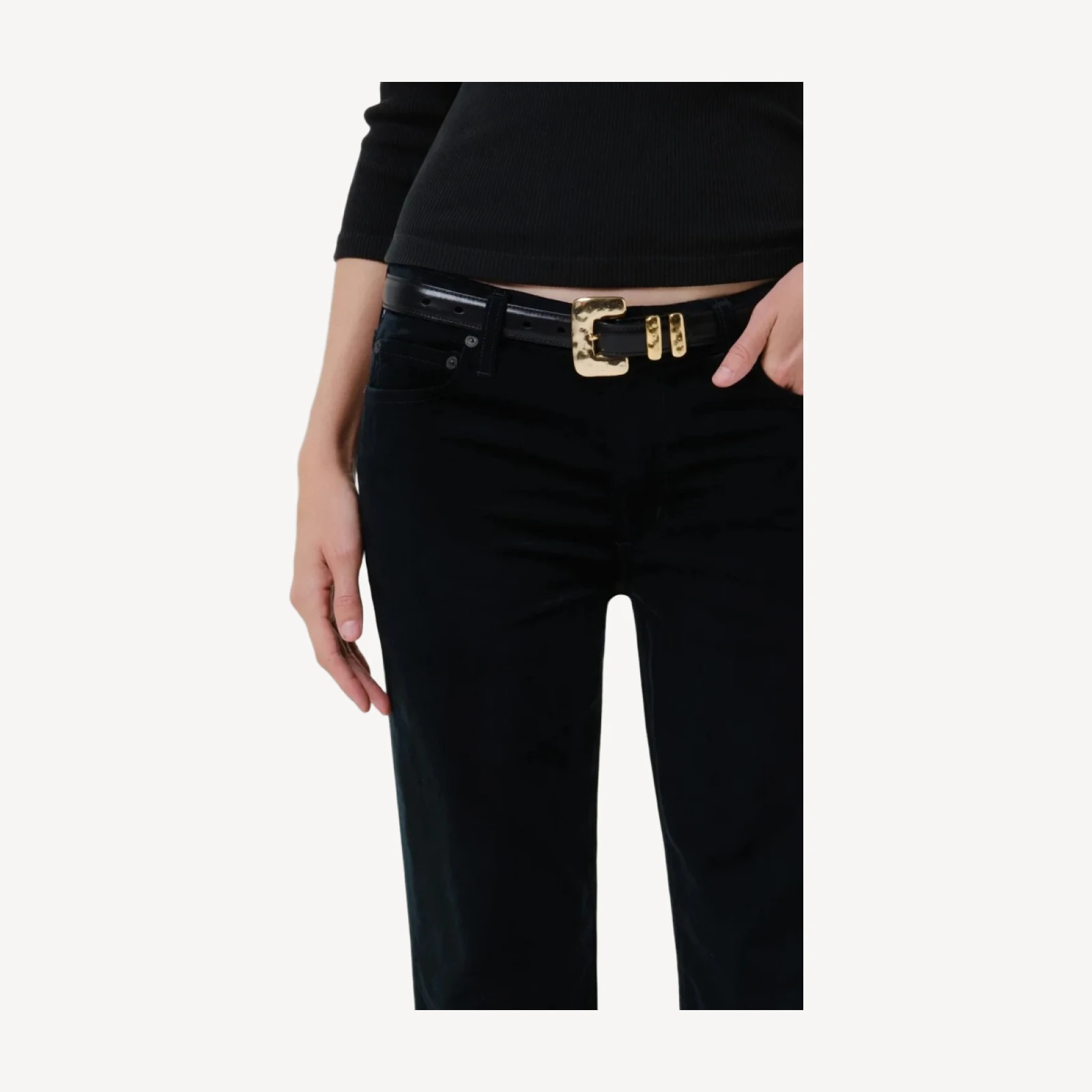 Anissa Stretch Velvet Straight Leg in Moss