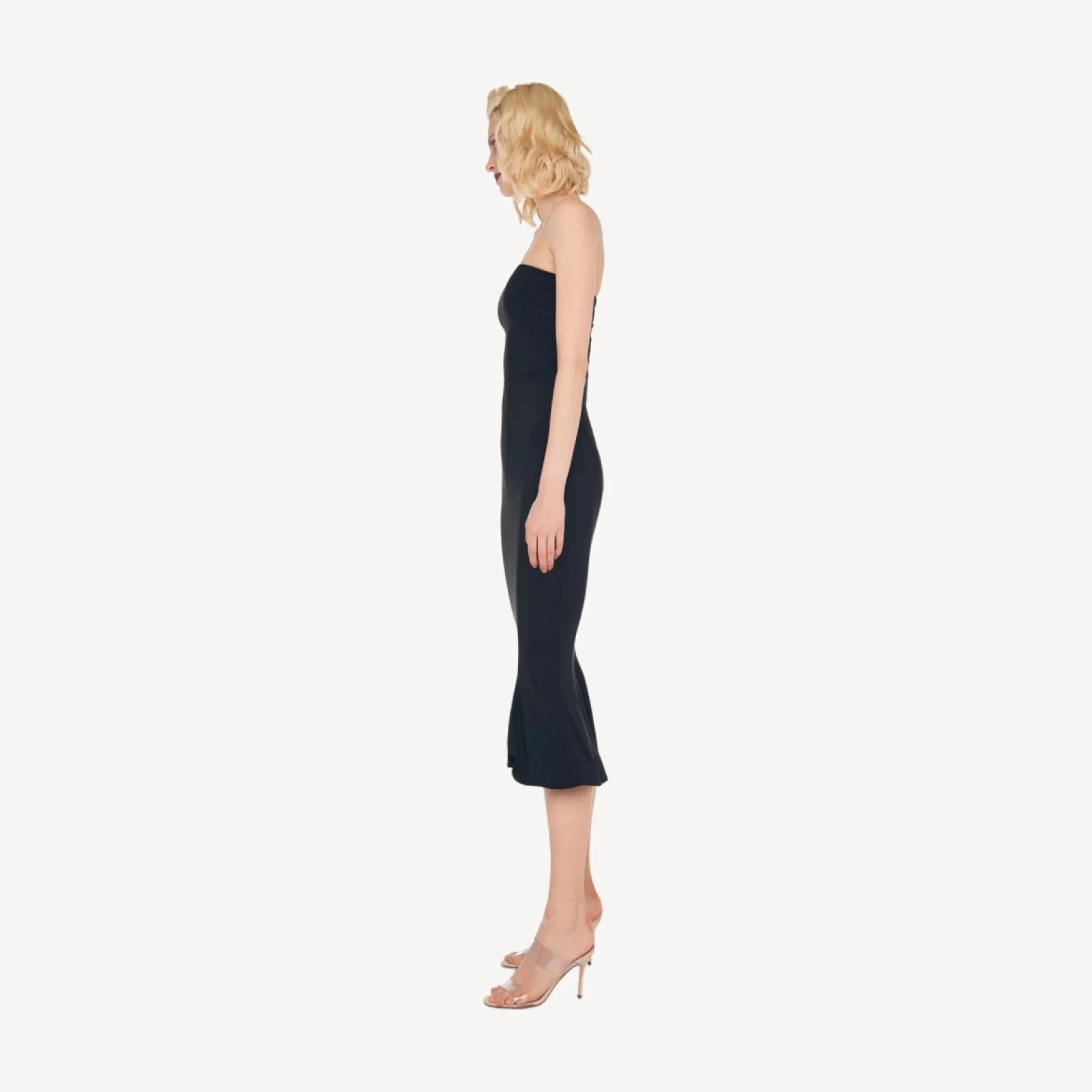 STRAPLESS FISHTAIL DRESS