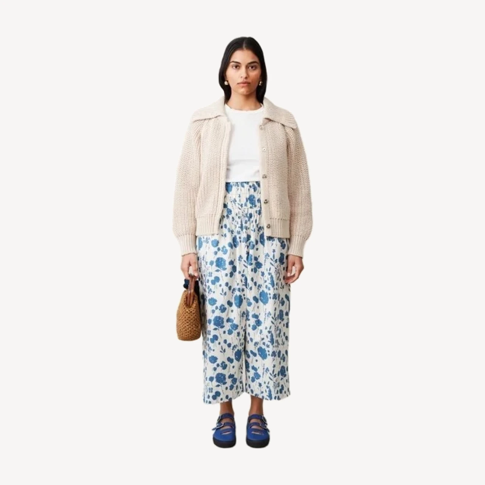 NORA PANT | BLUE FLOATING FLORAL LINEN
