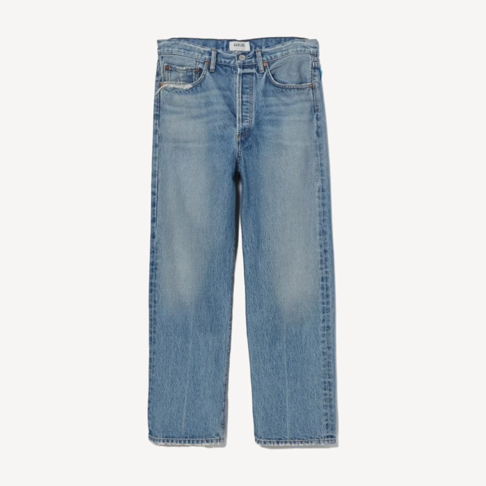 90's Crop Mid Rise Straight in Hooked