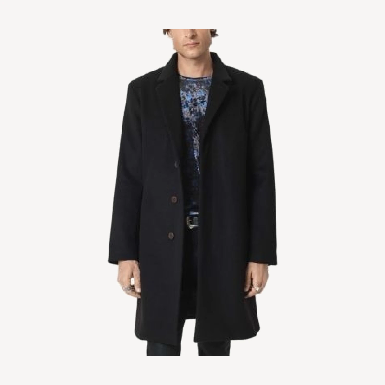 John Varvatos Rhett Hidden Placket Wool Coat