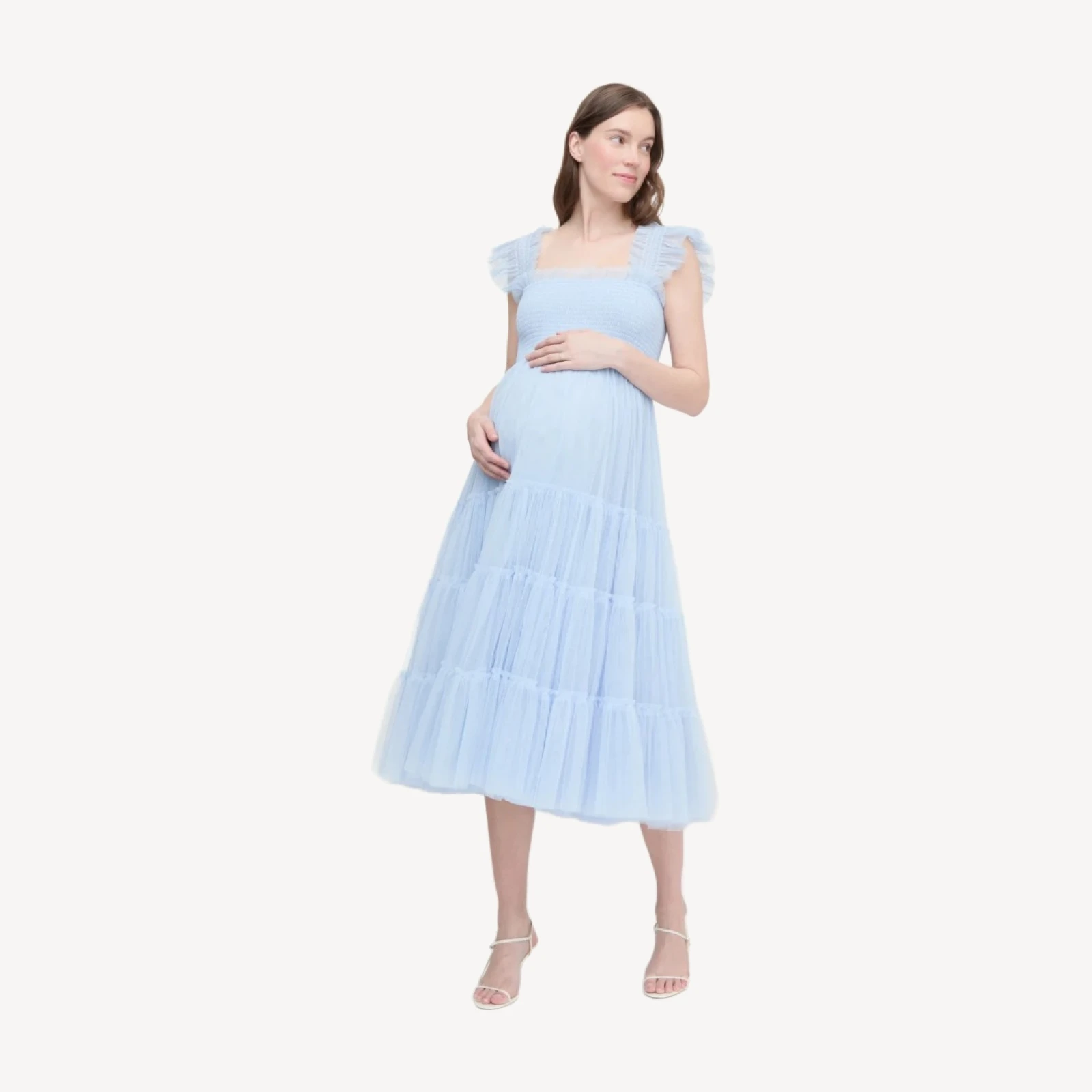 The Maternity Tulle Ellie Nap Dress - Powder Blue