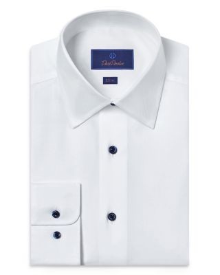 David Donahue Slim Fit Super Fine Twill Dress Shirt