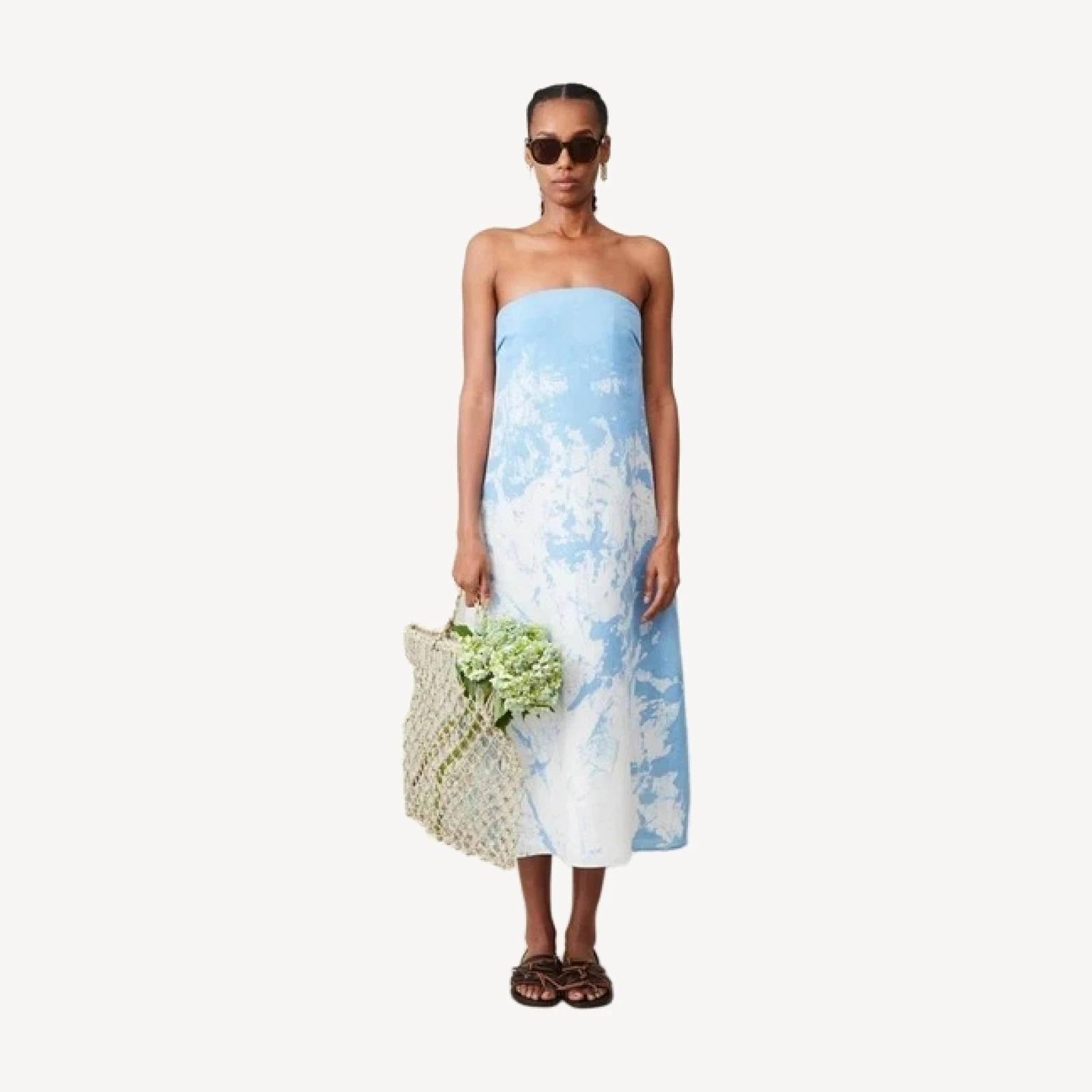 MERCEDES DRESS | BLUE TUMBLE DYE