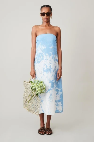 MERCEDES DRESS | BLUE TUMBLE DYE