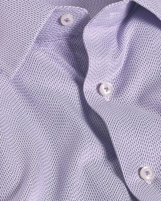 David Donahue Trim Fit Herringbone Dobby Dress Shirt