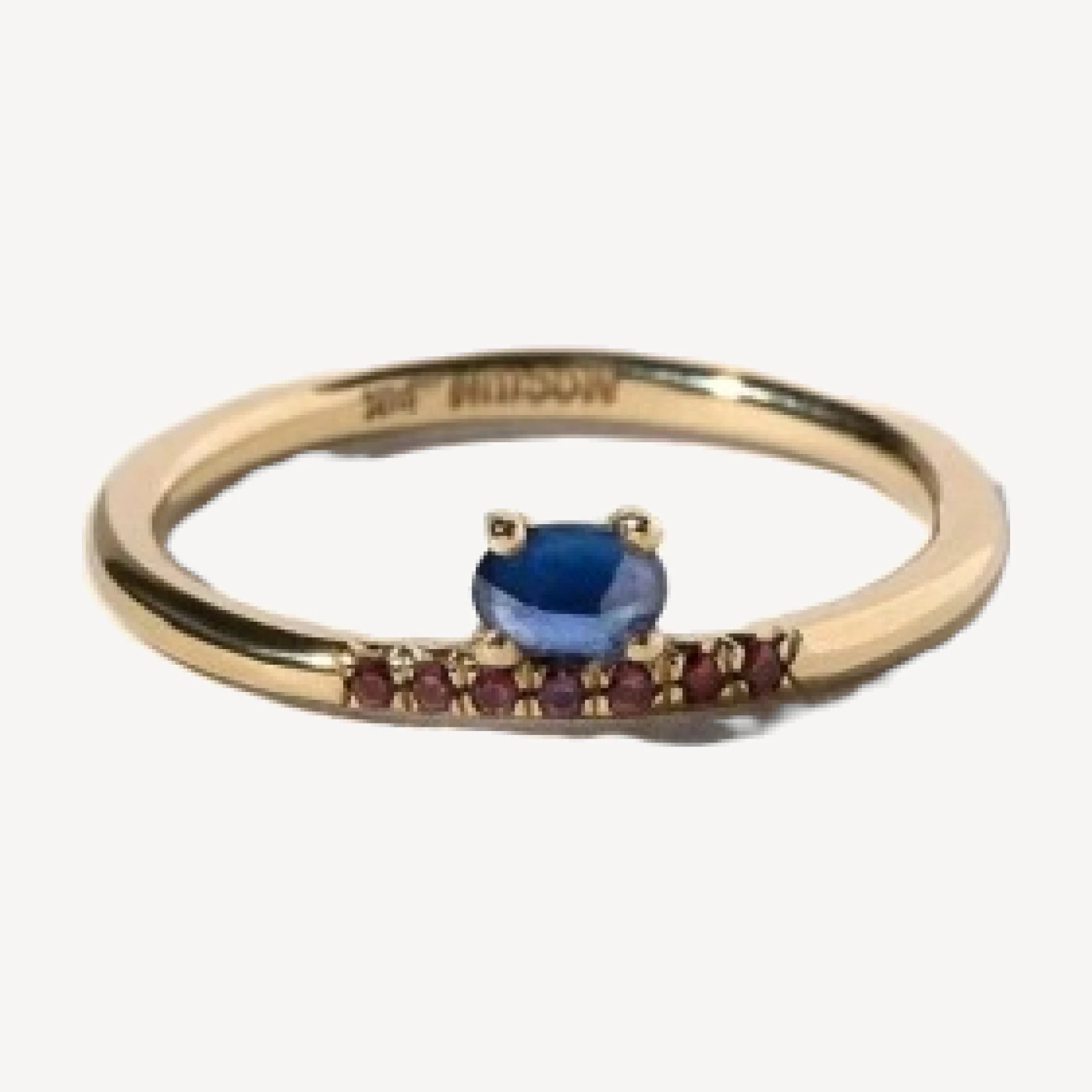Stacked Ring - Sapphire & Ant Hill Garnet