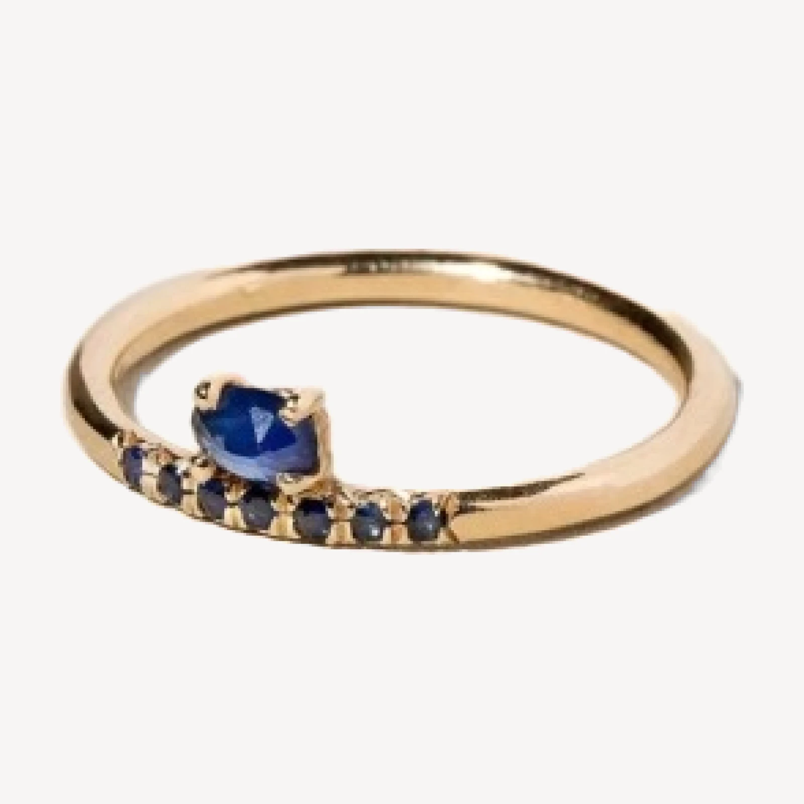 Stacked Ring - Sapphire & Black Diamond