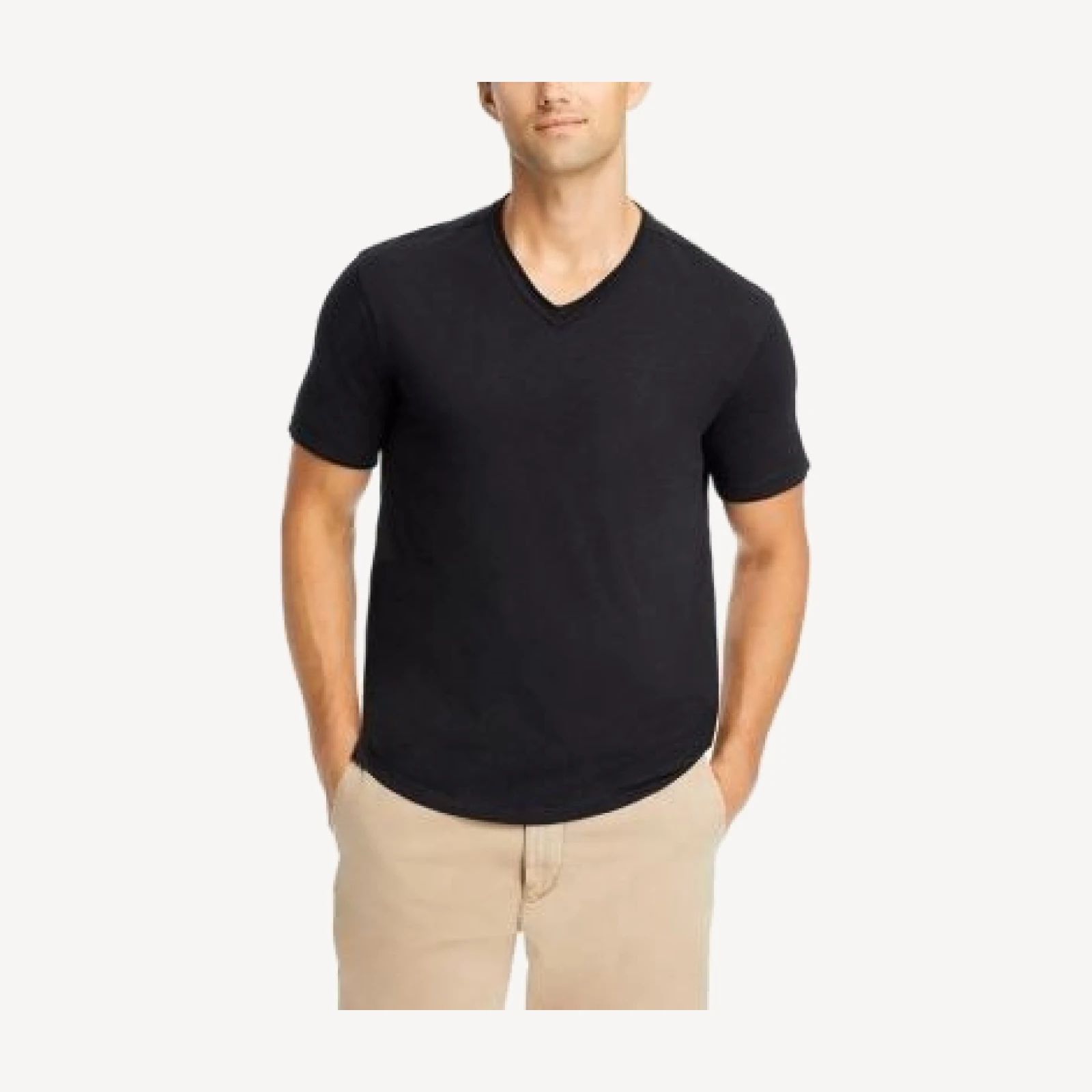 John Varvatos Star Usa Slub V-Neck Tee
