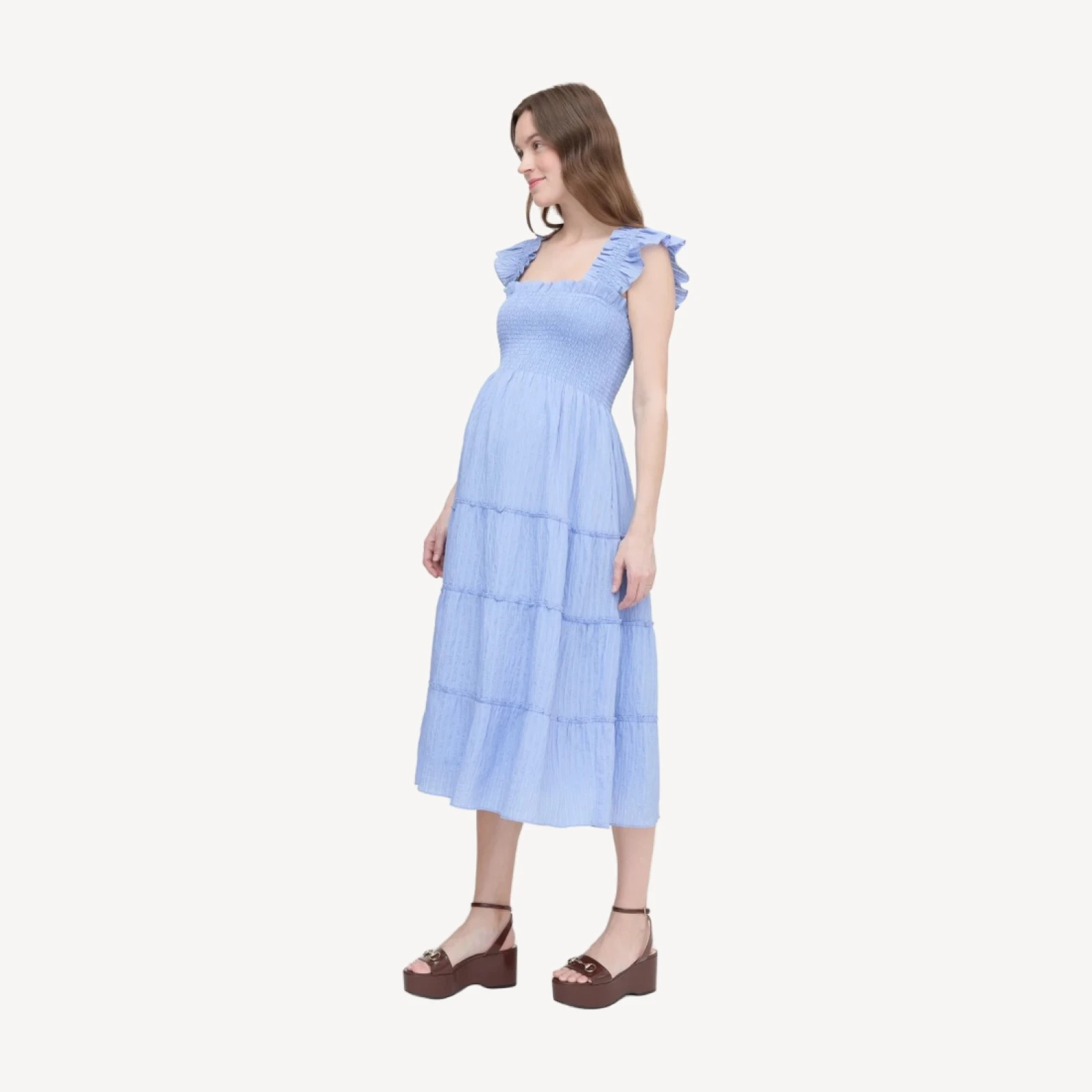 The Maternity Ellie Nap Dress - Bluebird