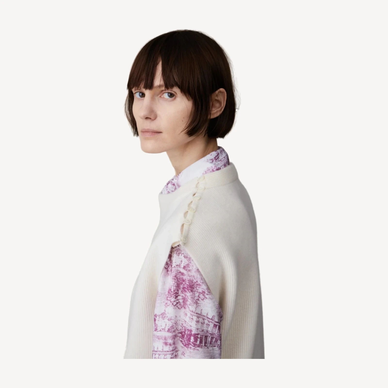 ELLEN SWEATER VEST | CREAM BOILED WOOL