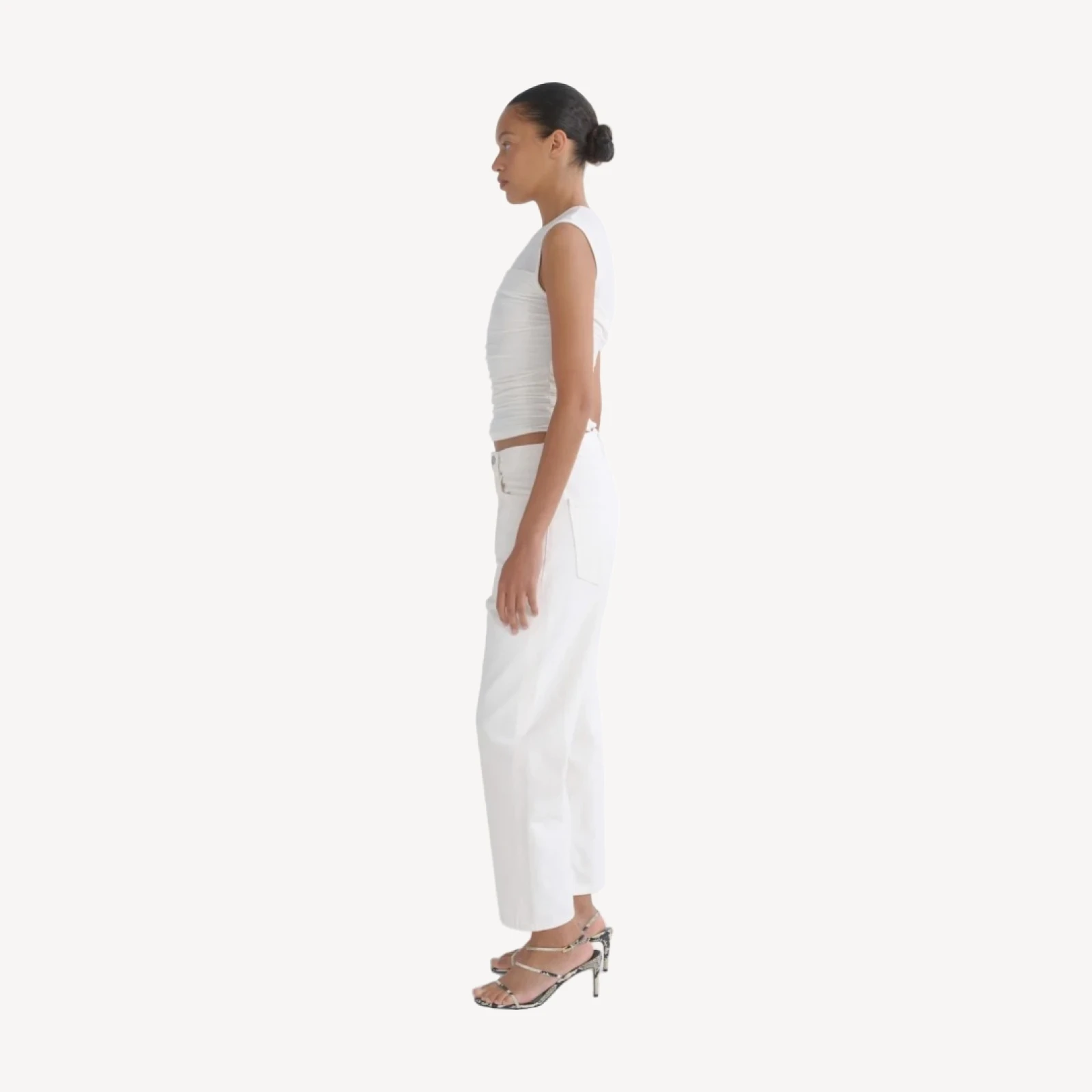 90's Crop Mid Rise Straight in Fortune Cookie