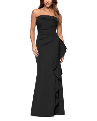 Aqua Scuba Strapless Gown - Exclusive