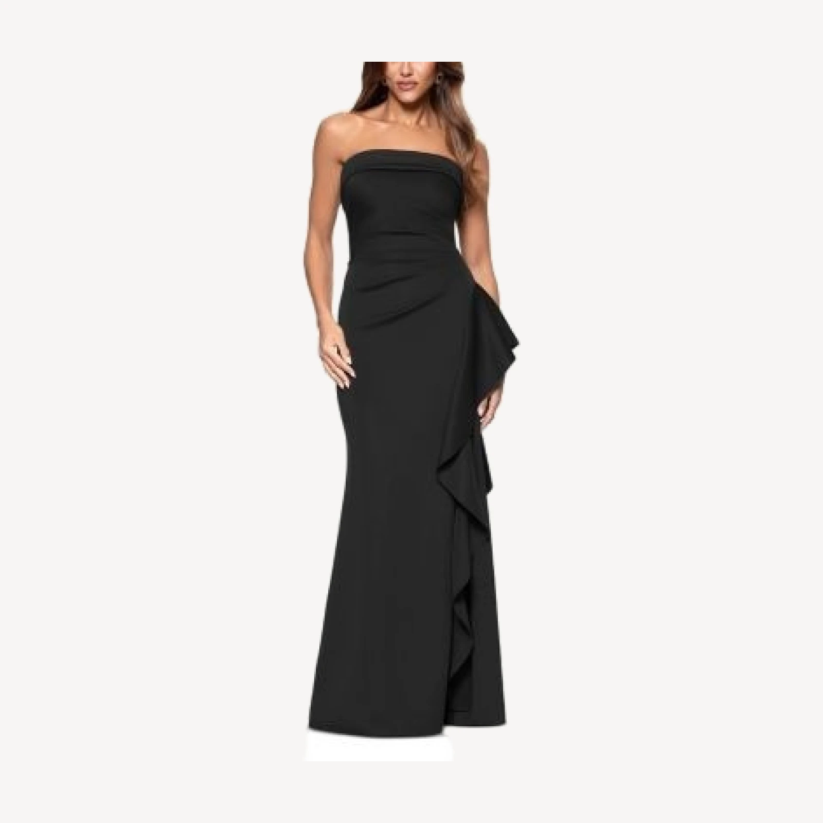 Aqua Scuba Strapless Gown - Exclusive