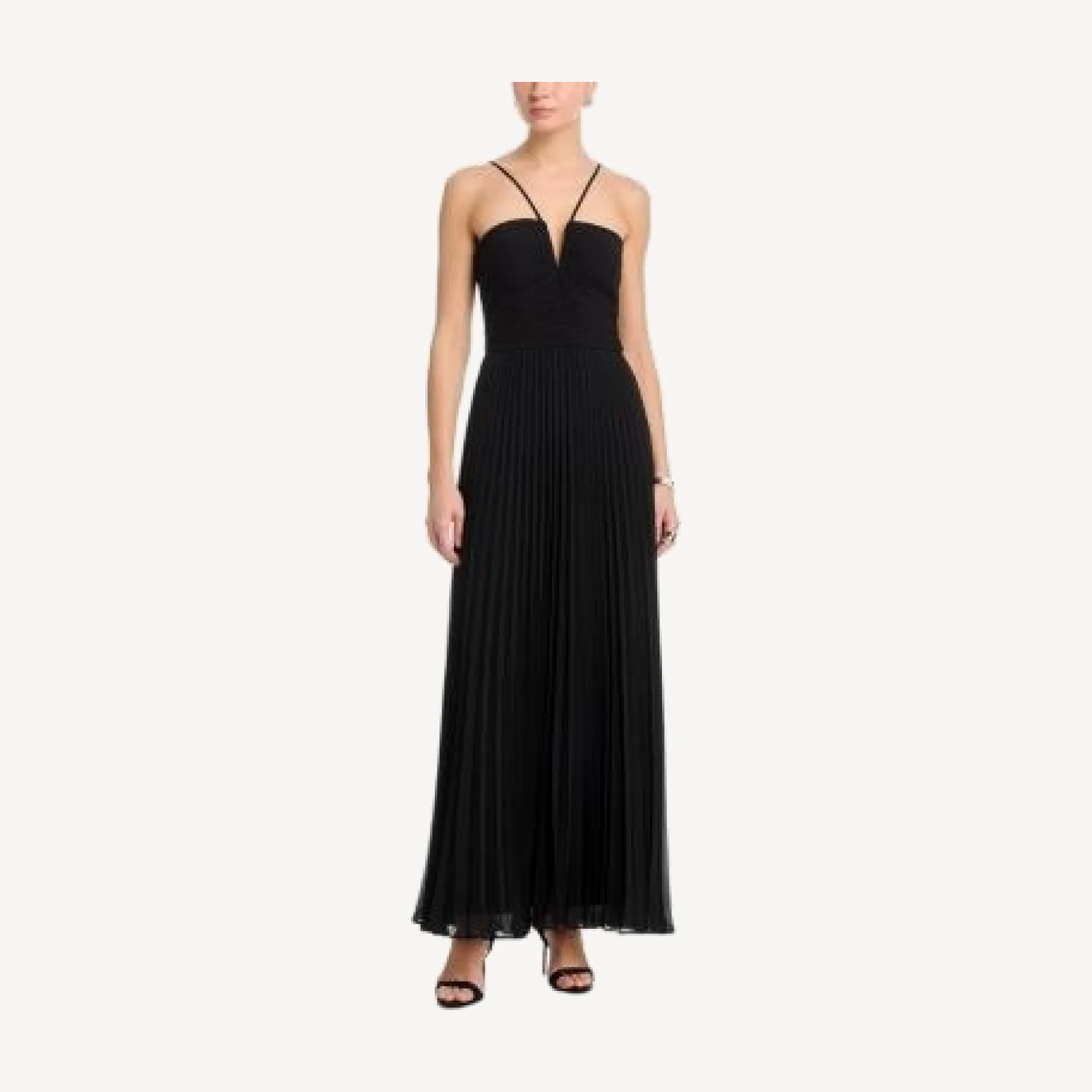 Aqua V Neck Chiffon Dress - Exclusive