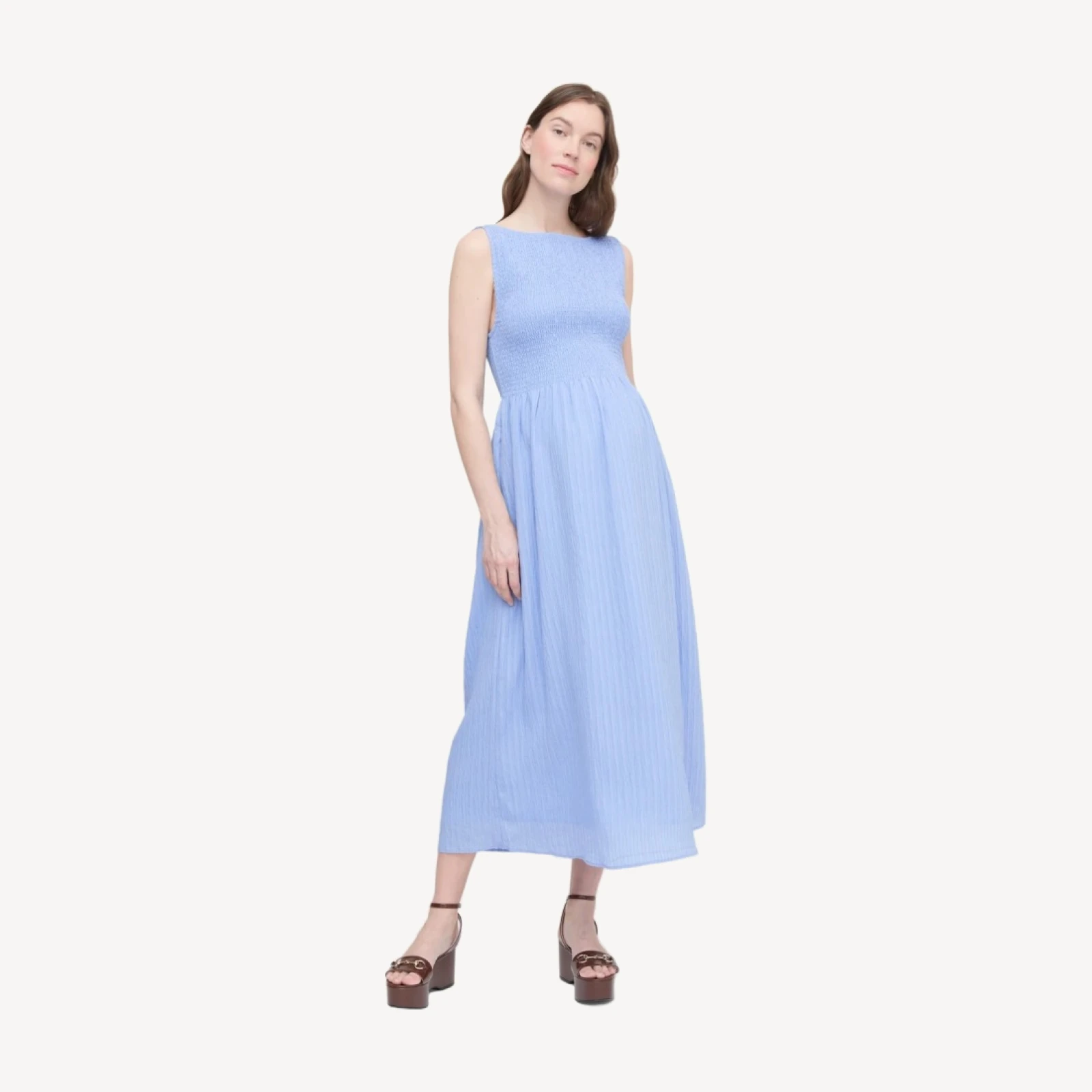 The Maternity Cosima Nap Dress - Bluebird