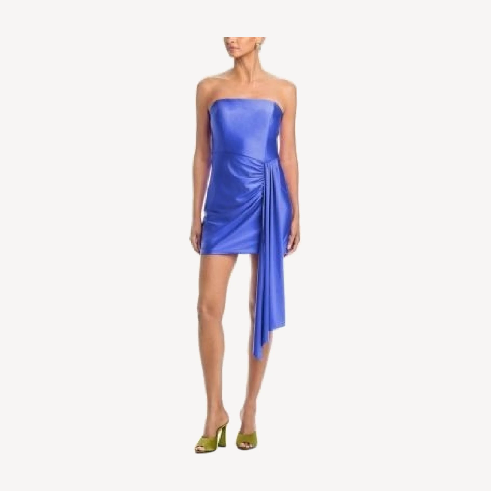 Aqua Short Power Sateen Strapless Side Tie Dress - Exclusive