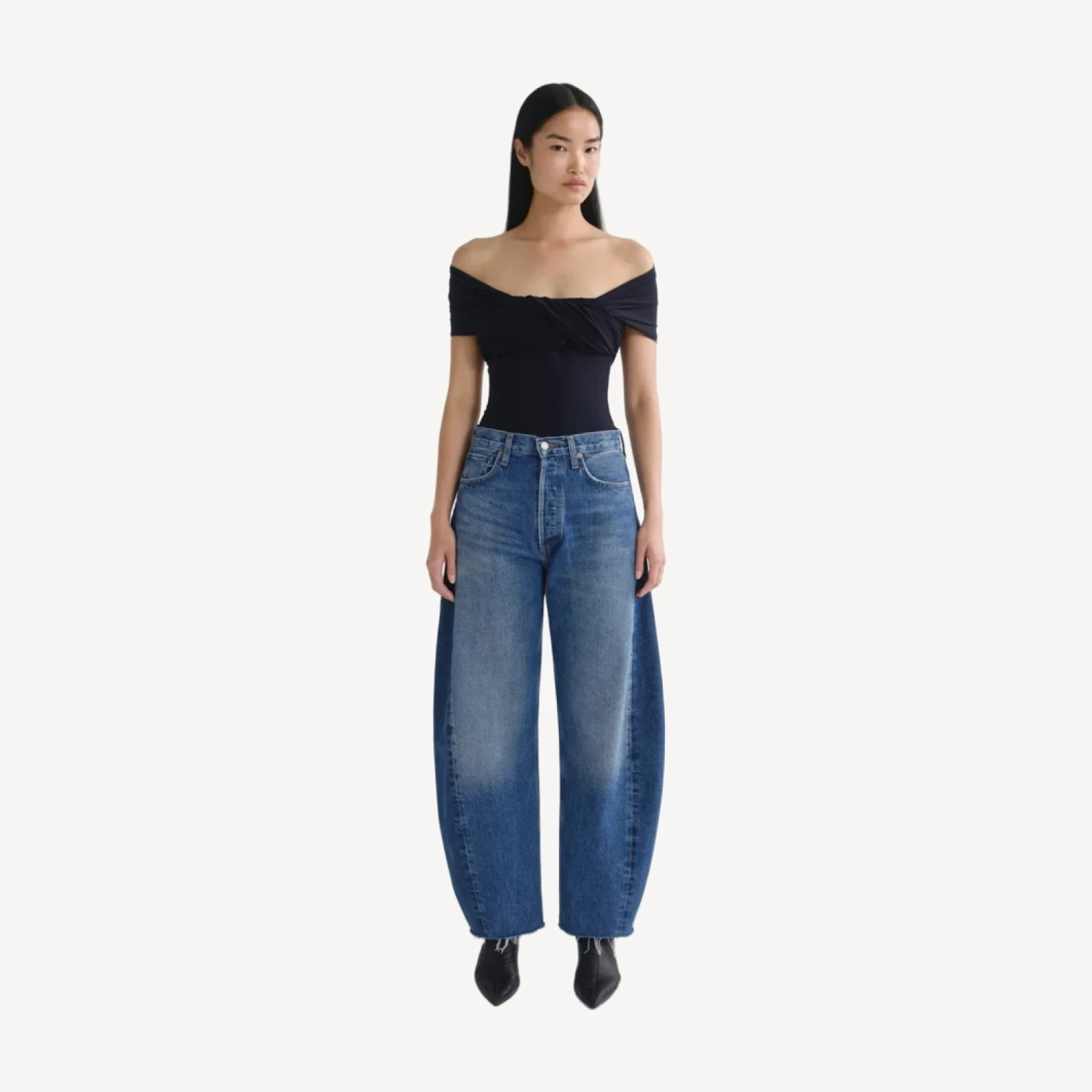 Luna High Rise Pieced Taper in Split