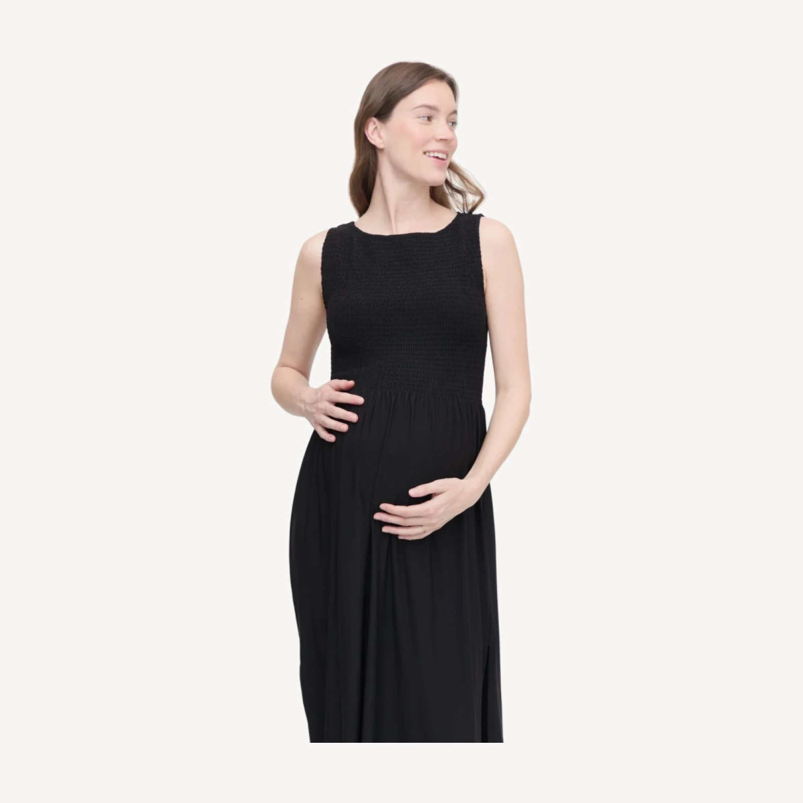 The Maternity Cosima Nap Dress - Black Jersey