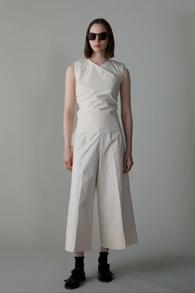 CARRELL JUMPSUIT | CREAM JAPANESE POPLIN