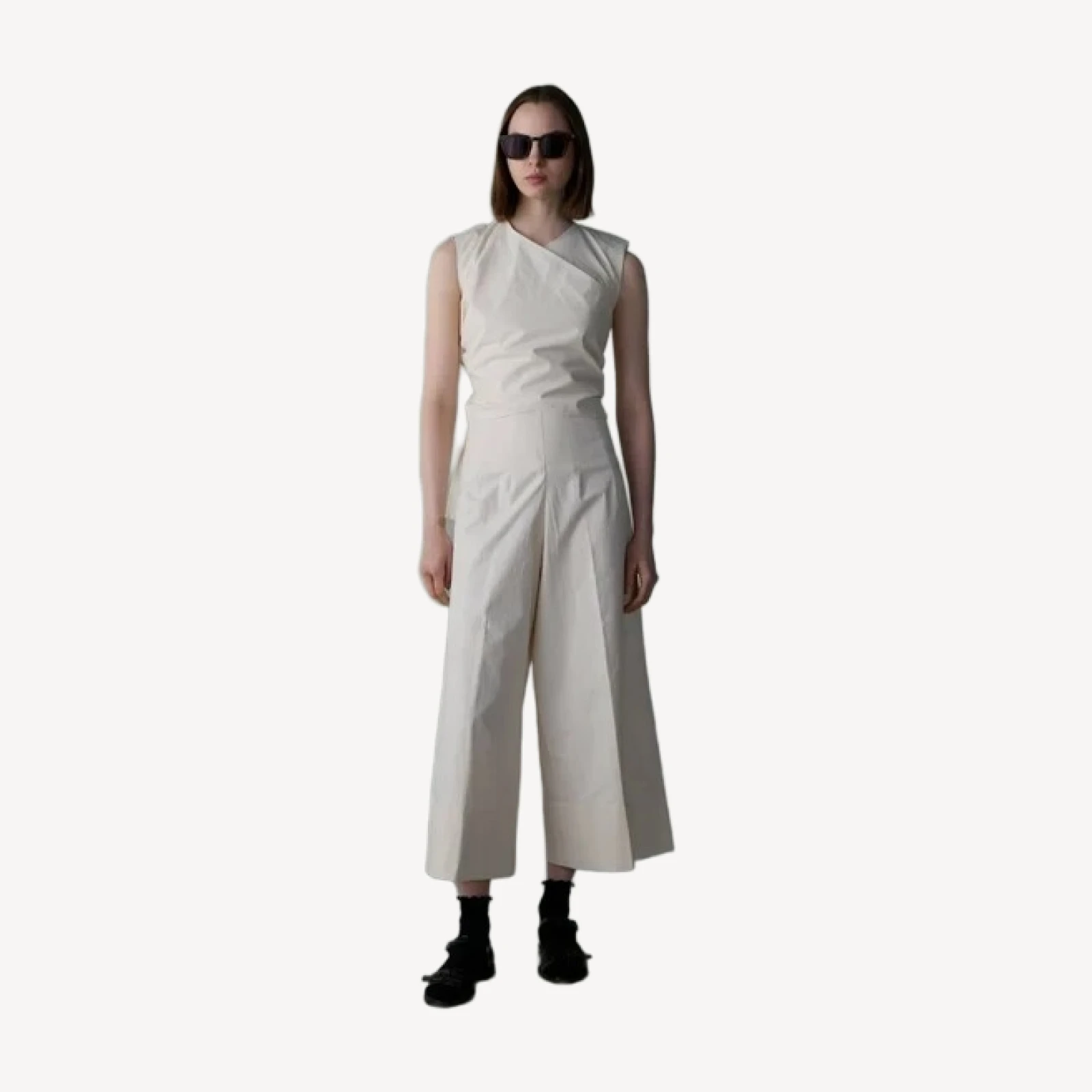 CARRELL JUMPSUIT | CREAM JAPANESE POPLIN