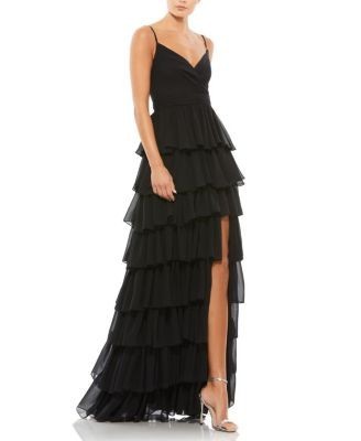 Mac Duggal Sleeveless Gown with Ruffled Skirt