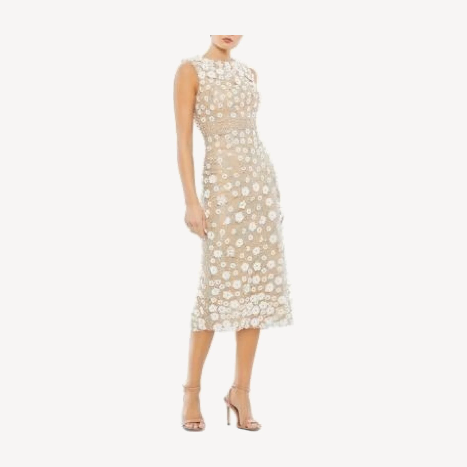 Mac Duggal Applique Midi Gown