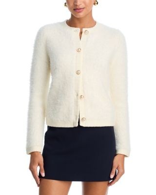 Aqua Brushed Pearl Button Cardigan - Exclusive