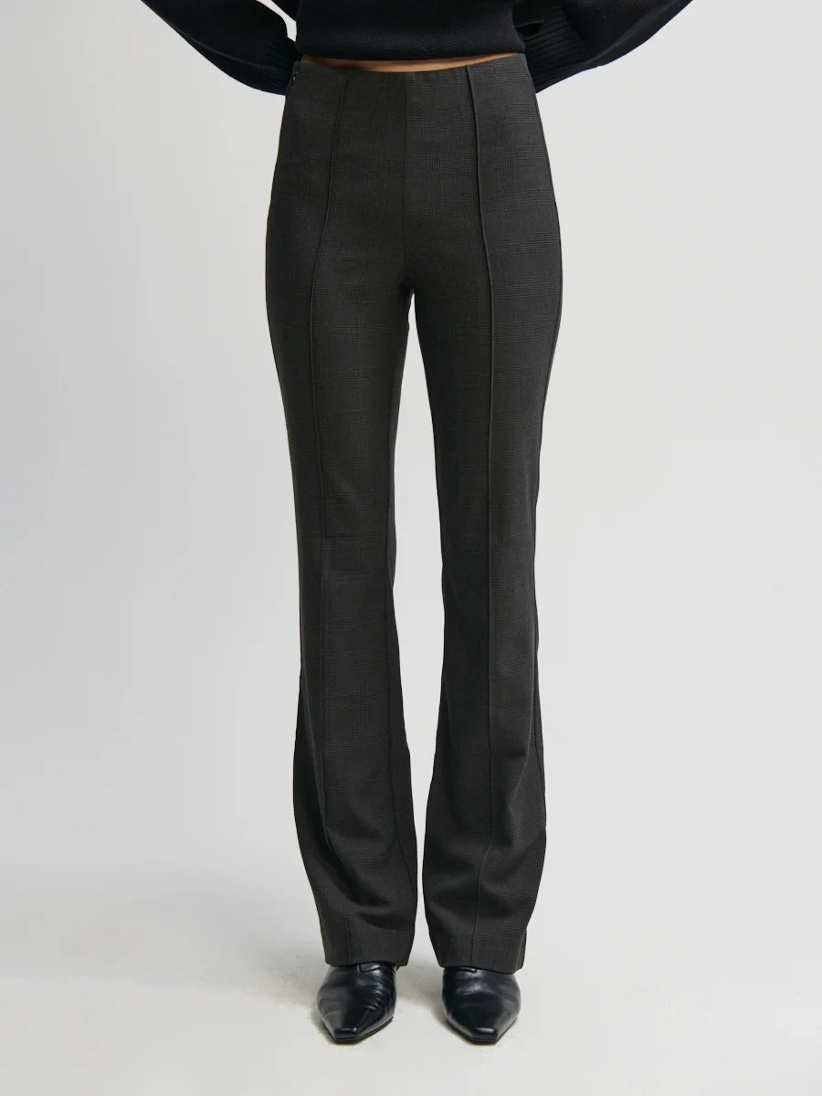 PLAID LONG FLARE PANT