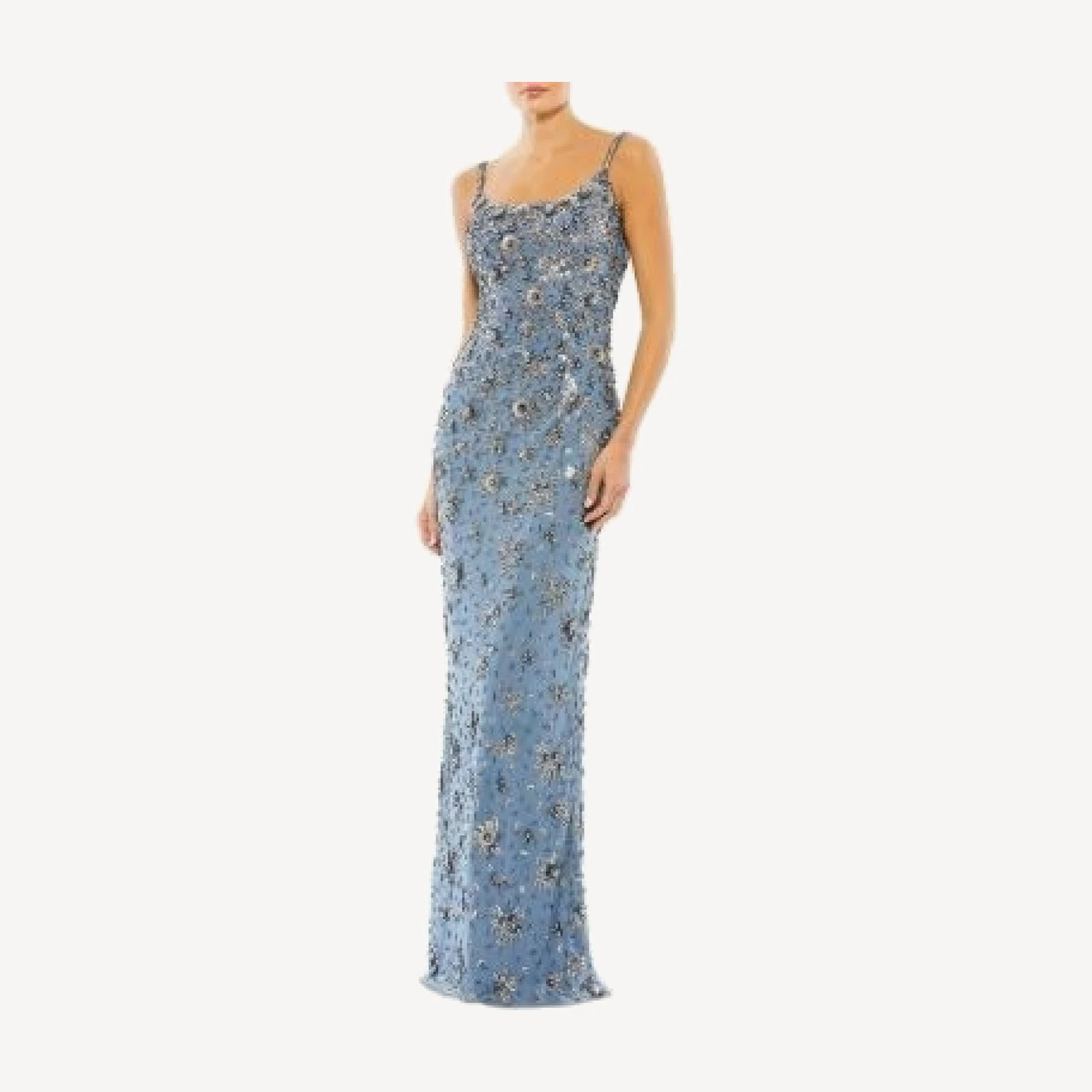 Mac Duggal Floral Beaded Gown