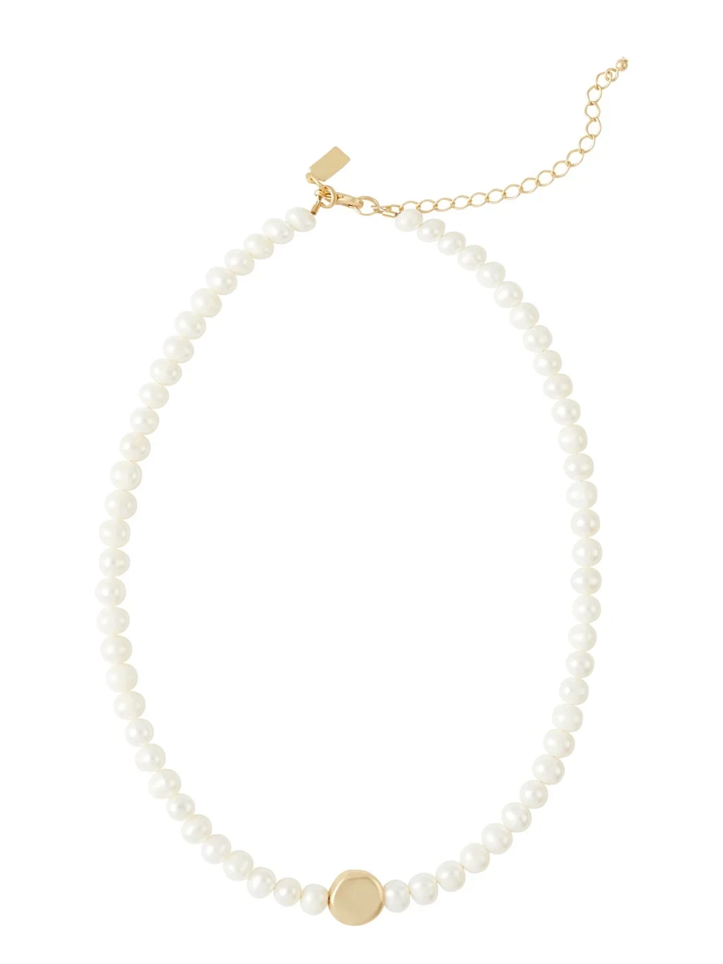 Handmade Gold Nugget Freshwater Pearl Necklace