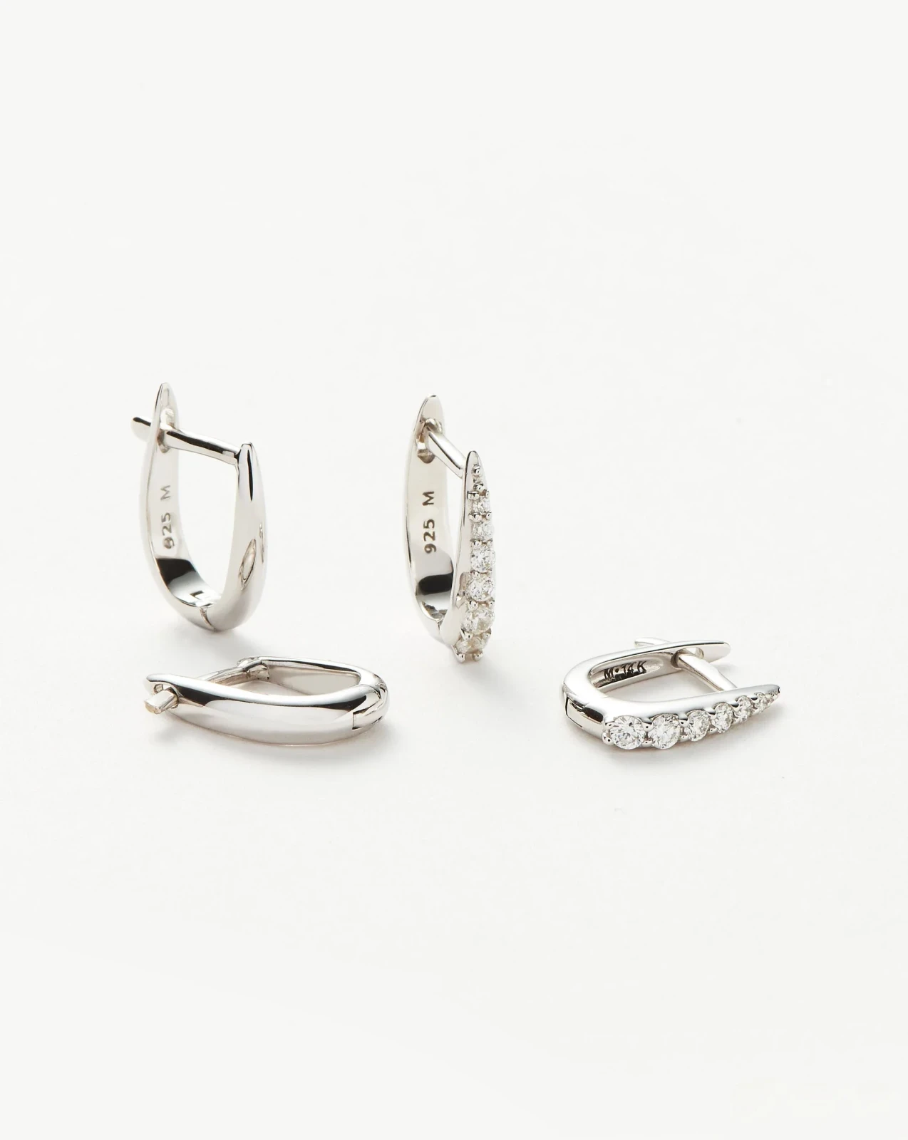 The Daily Huggie Set | Sterling Silver