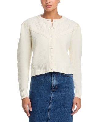 Aqua Floral Embroidered Cardigan - Exclusive