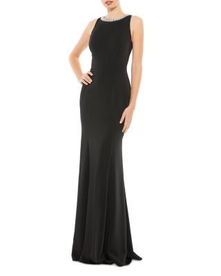 Mac Duggal Embellished Neck Trumpet Gown
