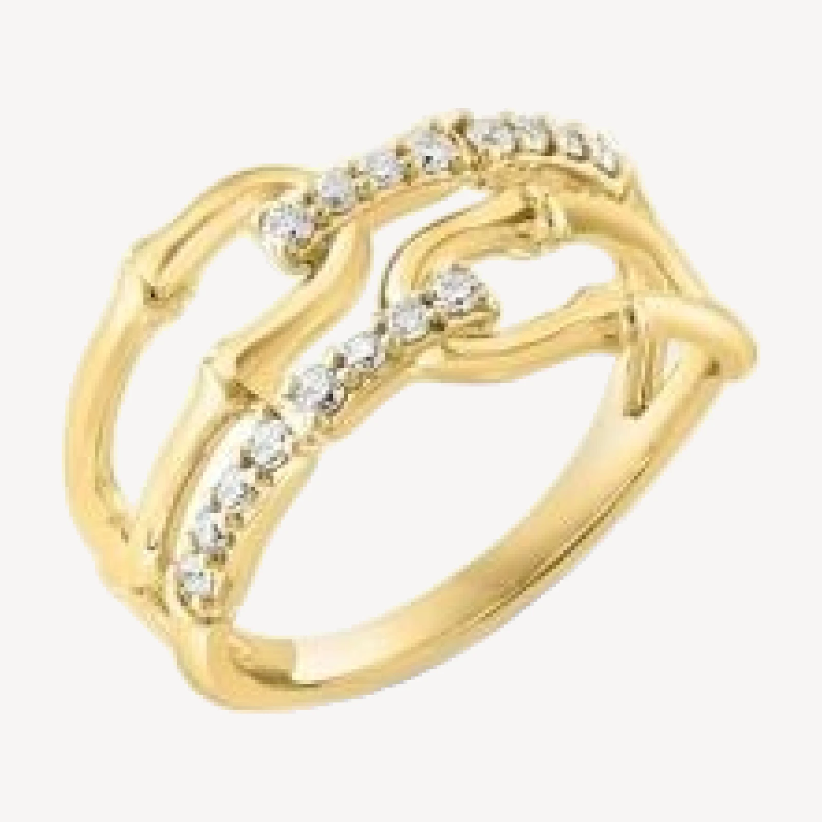 Bloomingdale's Fine Collection Diamond Link Ring in 14K Gold, 0.25 tcw