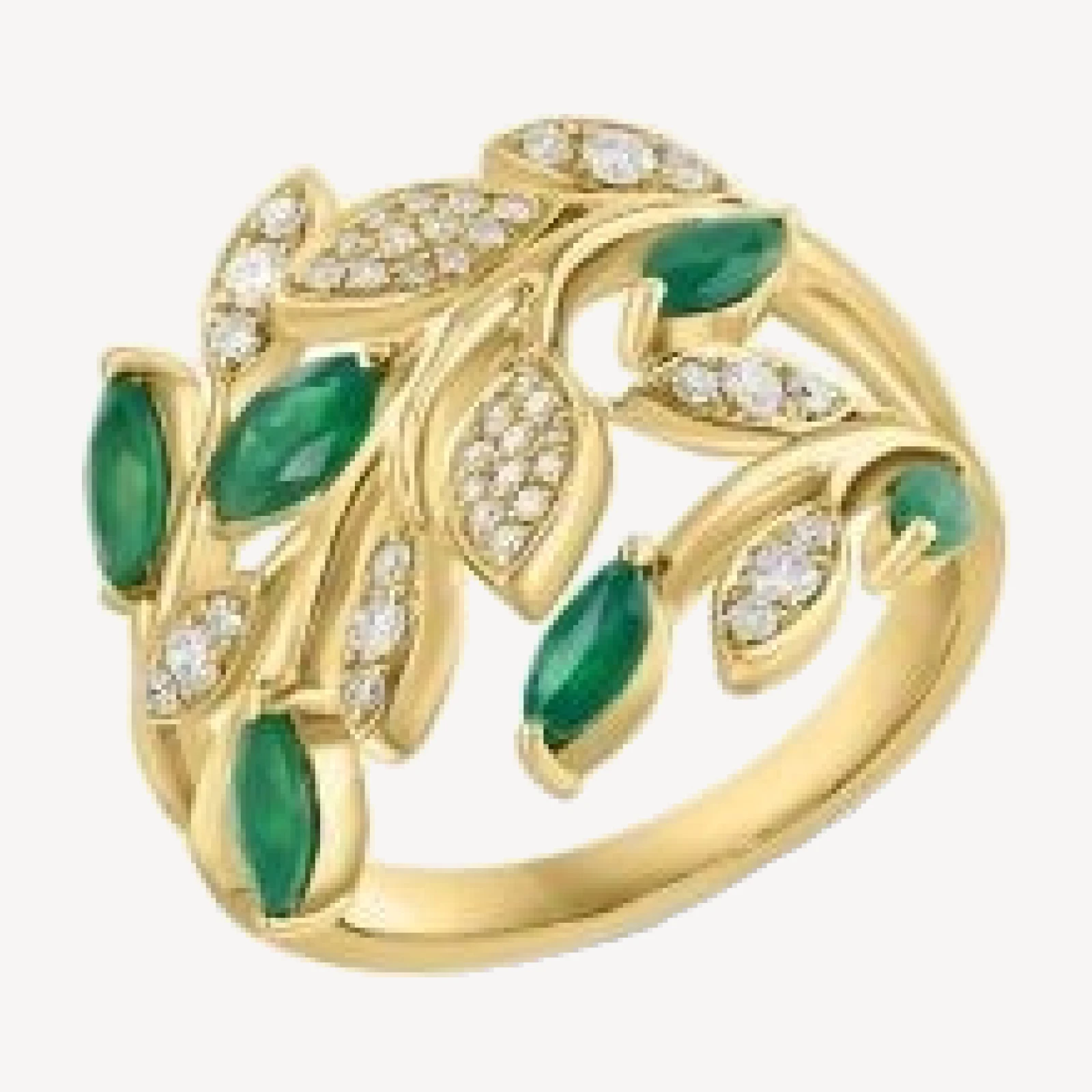Bloomingdale's Fine Collection Emerald & Diamond Ring in 14K Yellow Gold