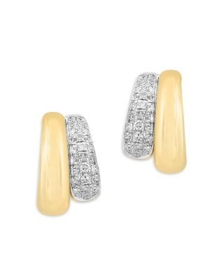 Bloomingdale's Fine Collection Diamond Huggie Hoop Earrings in 14K Yellow Gold, 0.29 tcw
