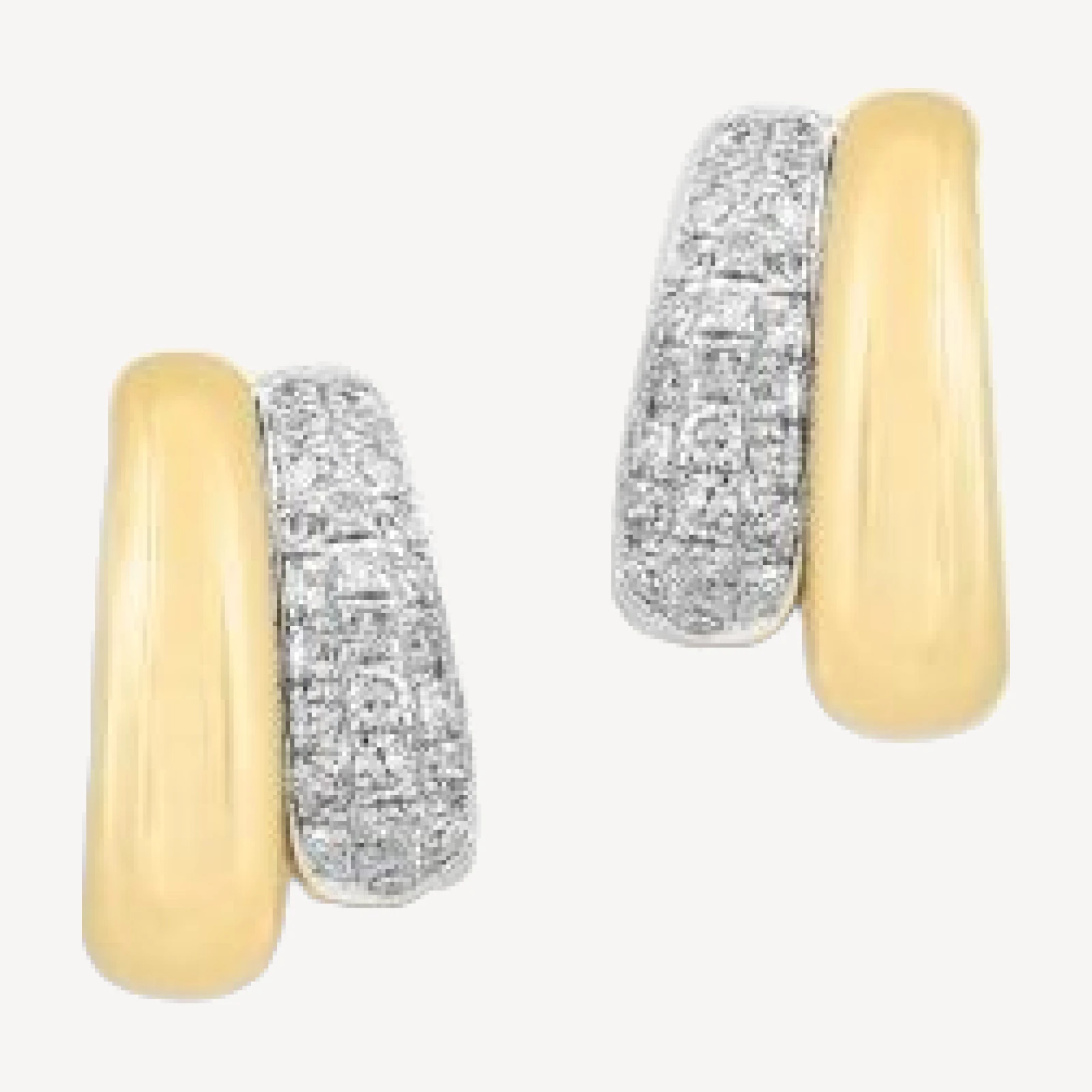 Bloomingdale's Fine Collection Diamond Huggie Hoop Earrings in 14K Yellow Gold, 0.29 tcw