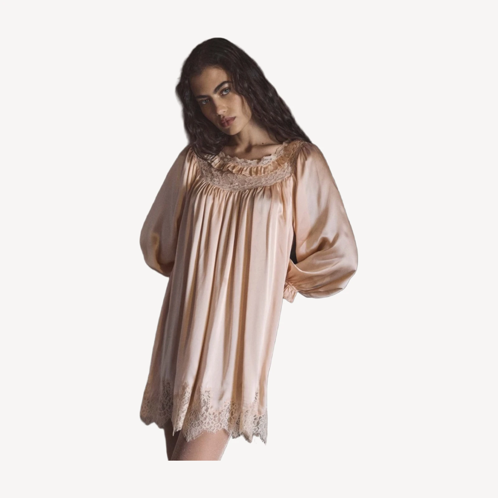 CICELY DRESS -- PEACH SORBET