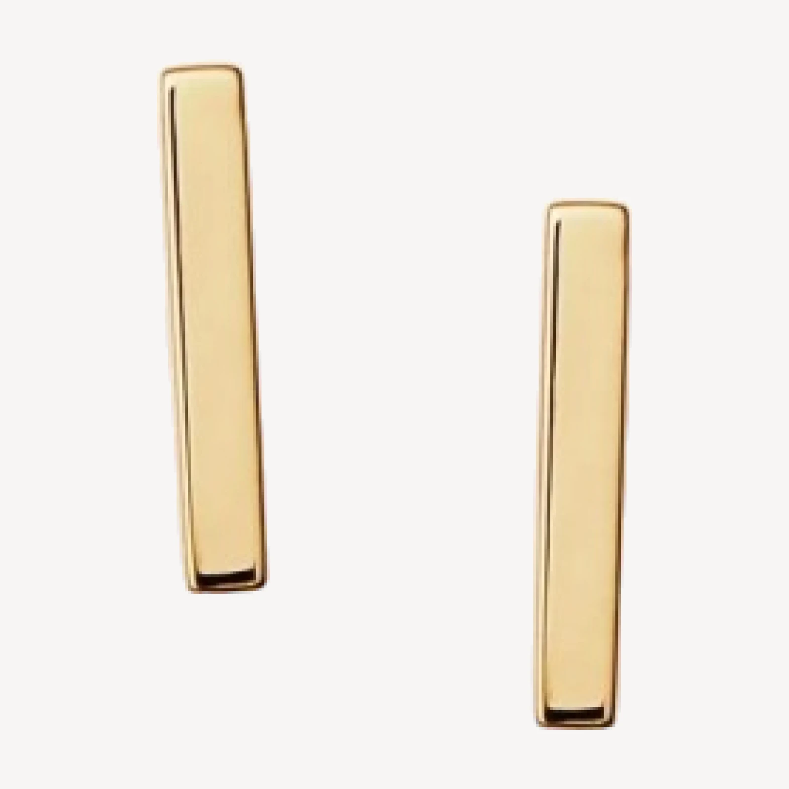 Solid Gold Bar Stud Earrings | 9ct Solid Yellow Gold