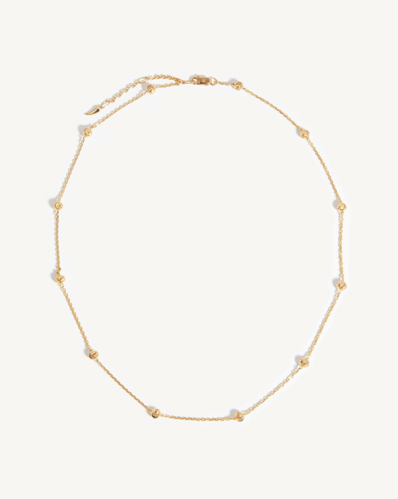 Solid Gold Bobble Chain Necklace