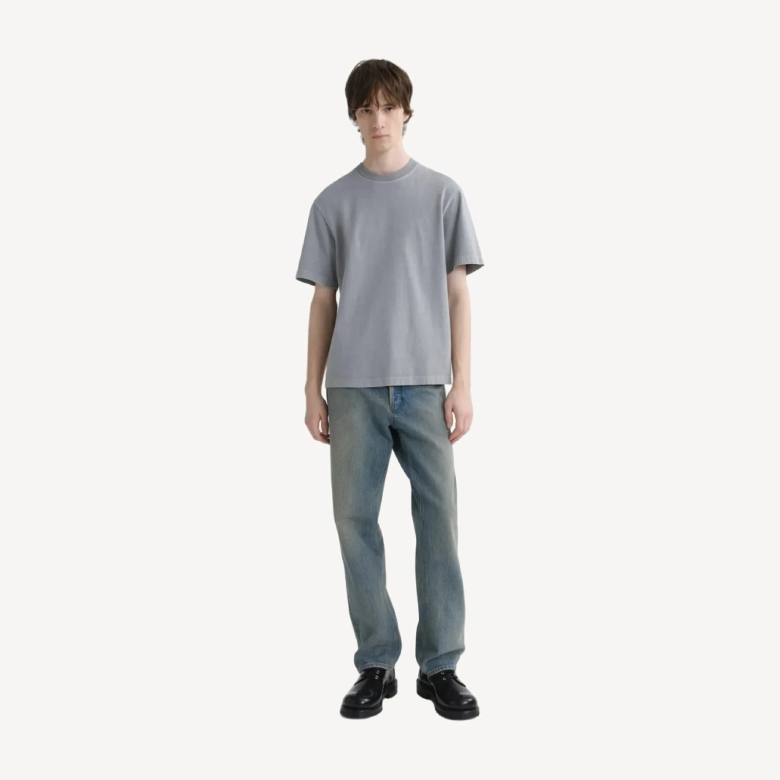 Asha Mock Neck Tee in Flint