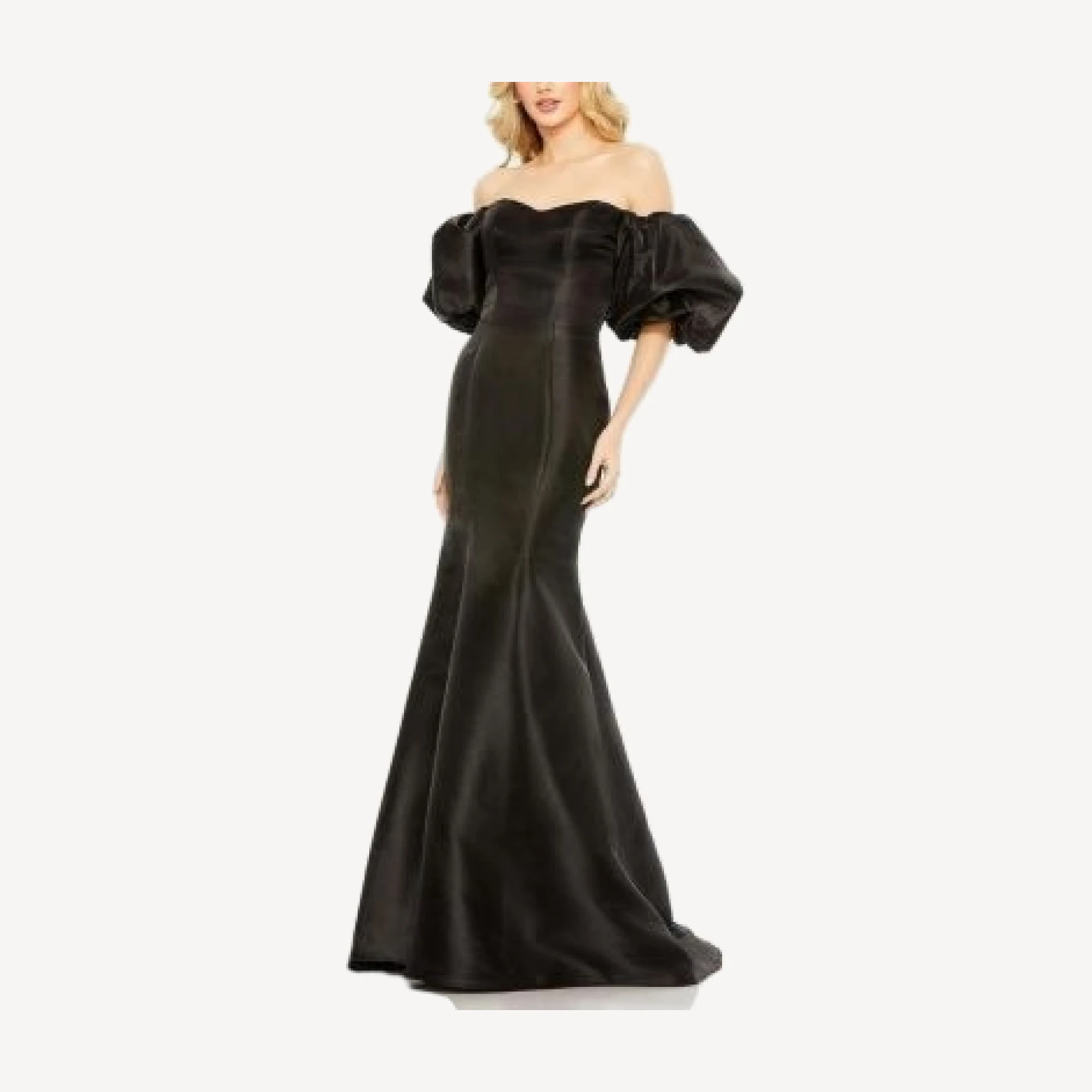 Mac Duggal Sweetheart Off The Shoulder Puff Sleeve Gown