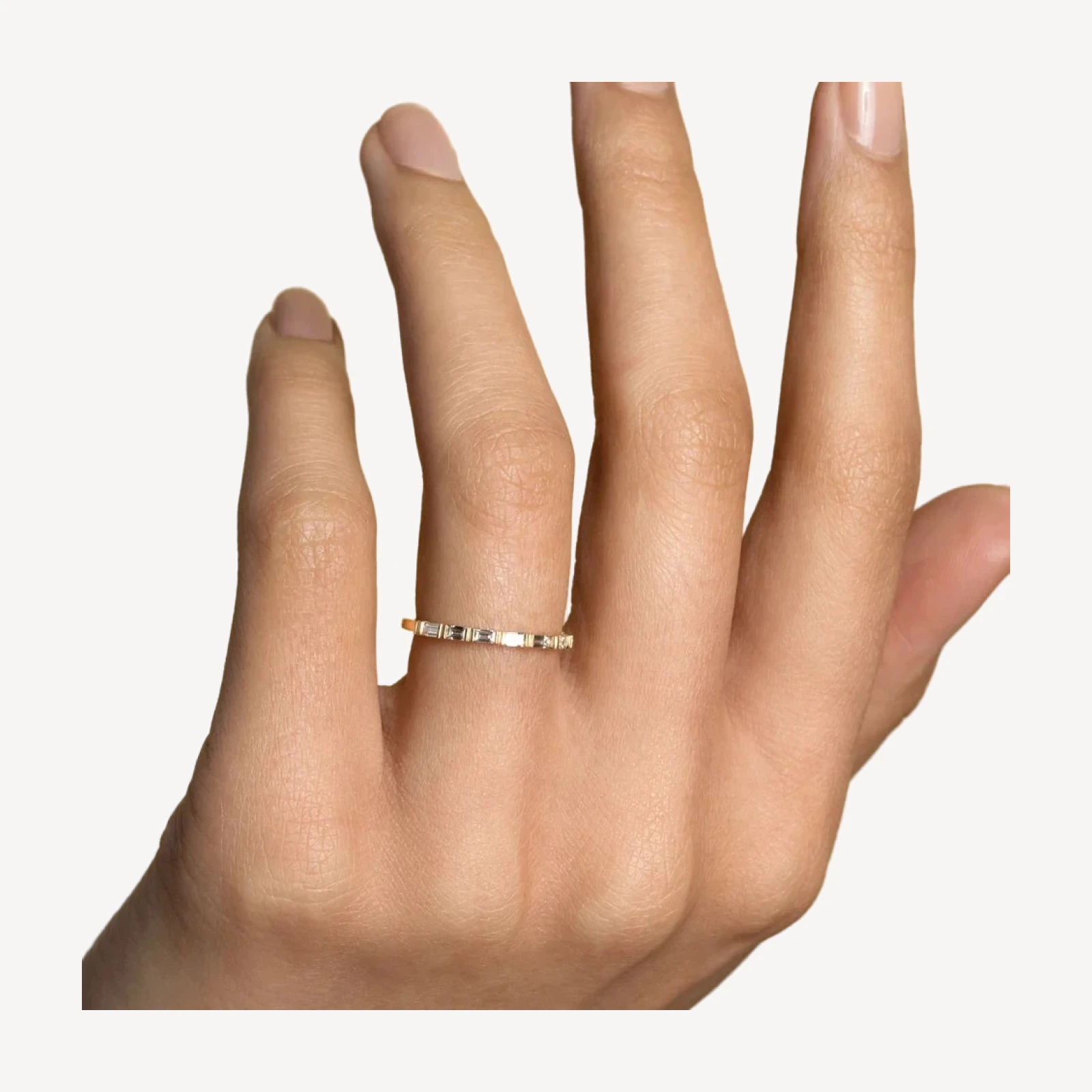 Bar Set Baguette Band - 1.5mm