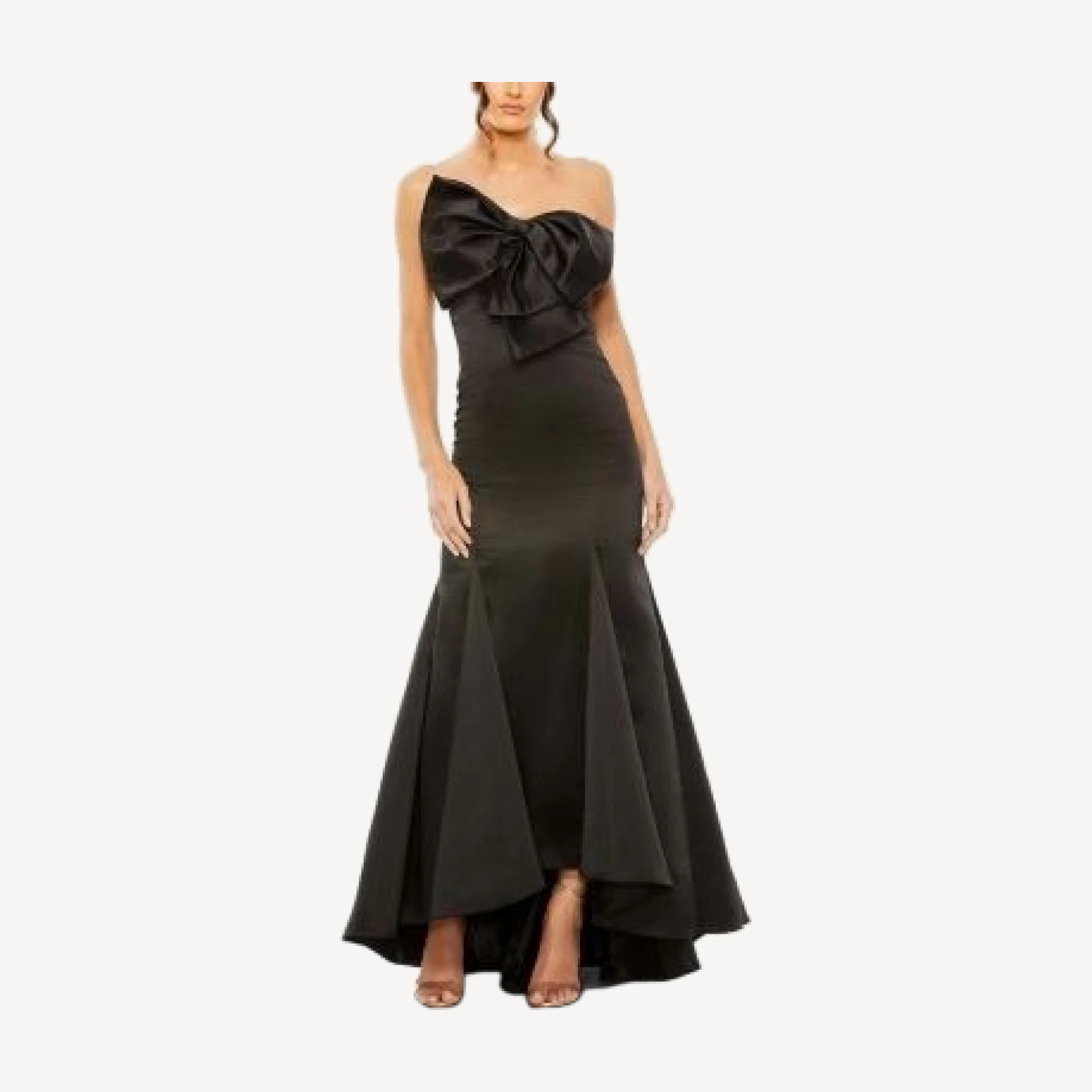 Mac Duggal Statement Bow Strapless Mermaid Gown