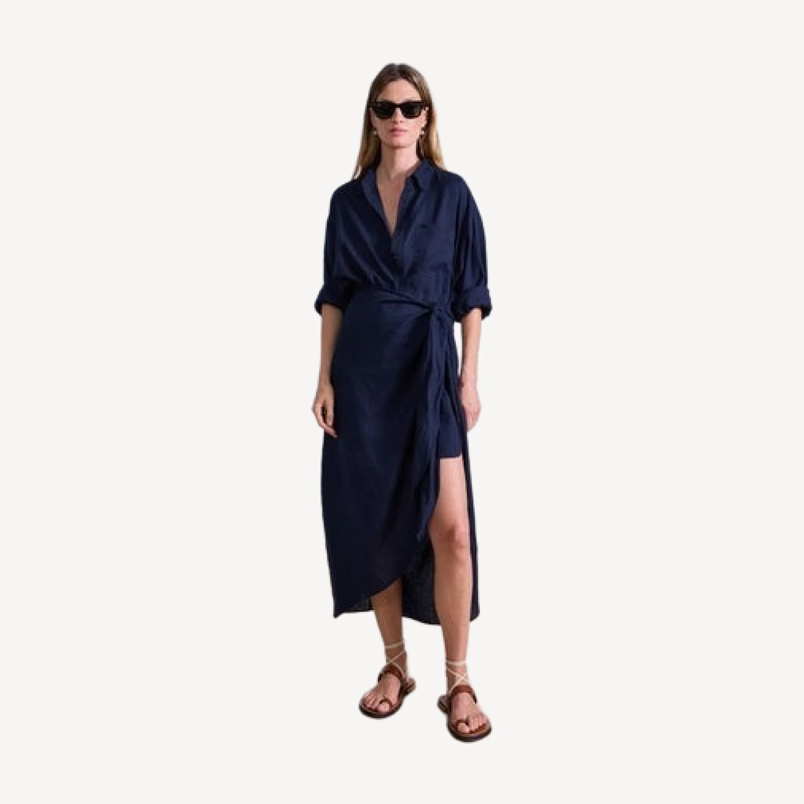 Alessandra Sarong Shirt Dress