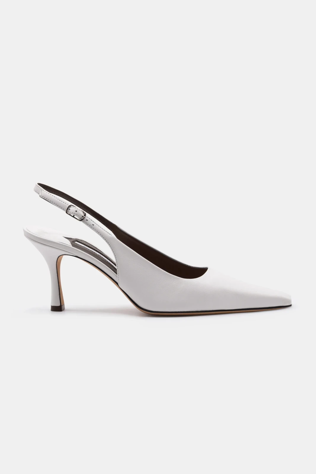 Elana in Optic White Calfskin