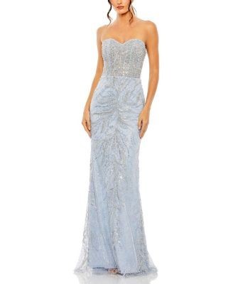 Mac Duggal Strapless Embellished Gown